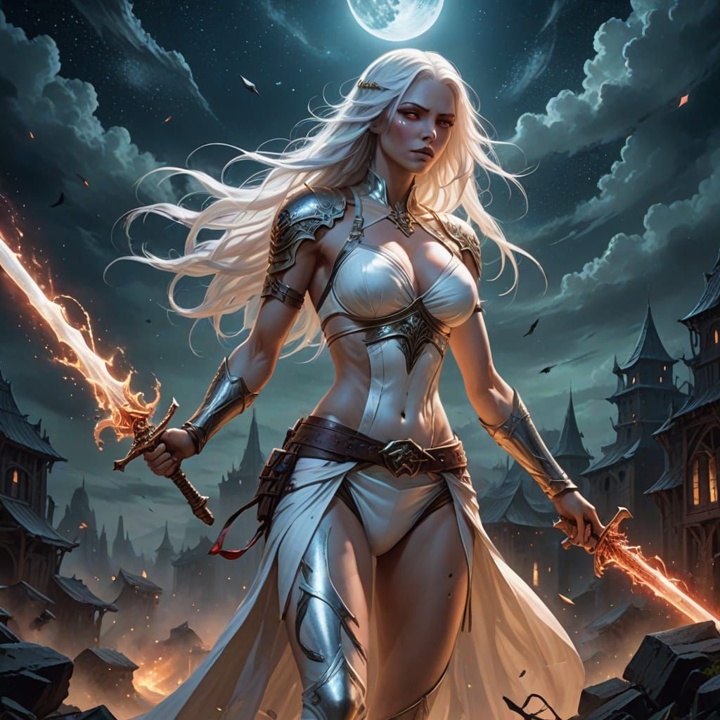 Ethereal Ghost Warrior in Abandoned Land