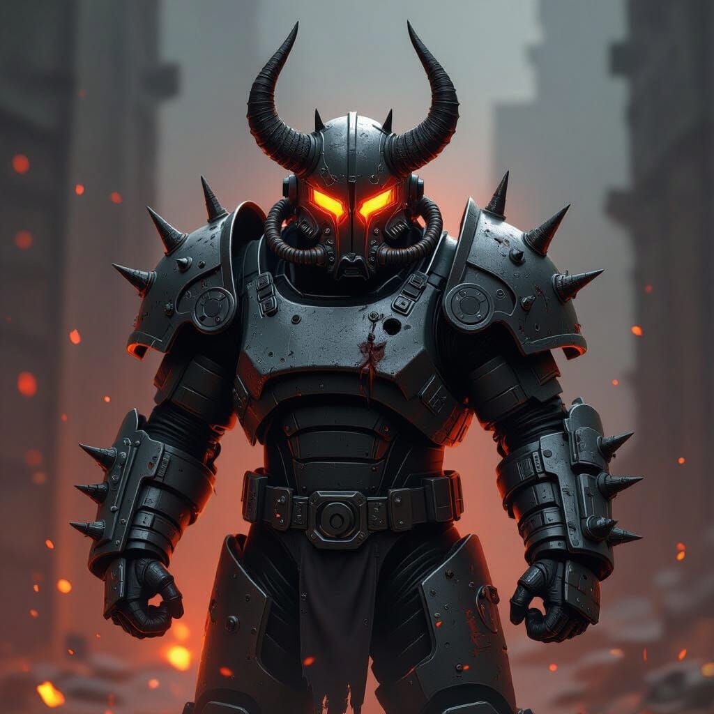 Demonic Juggernaut Power Armor in Fallout Style