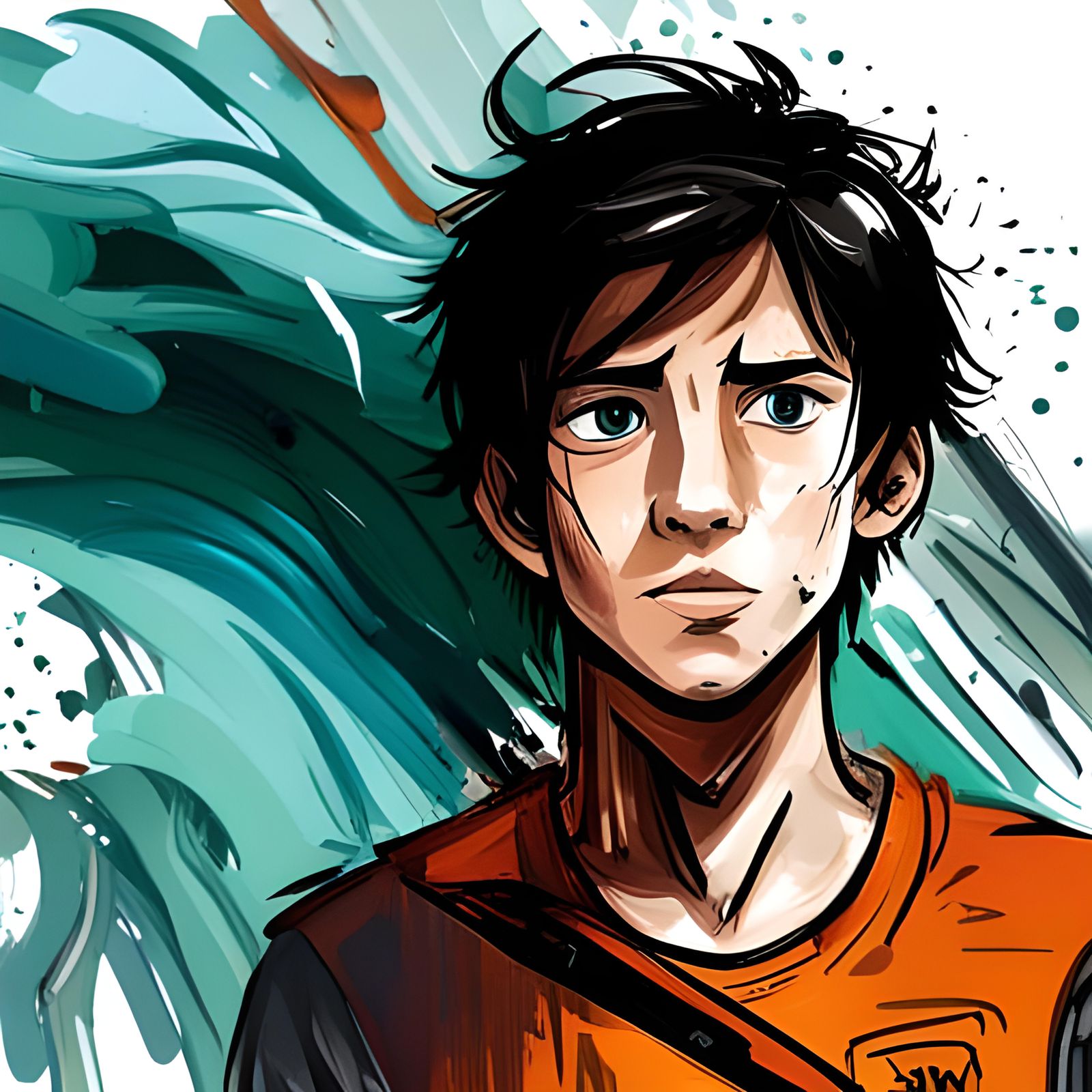Percy Jackson Graffiti Art with Riptide Sword