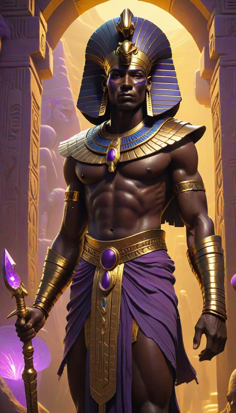 Ancient Egyptian Warrior in Dark Fantasy