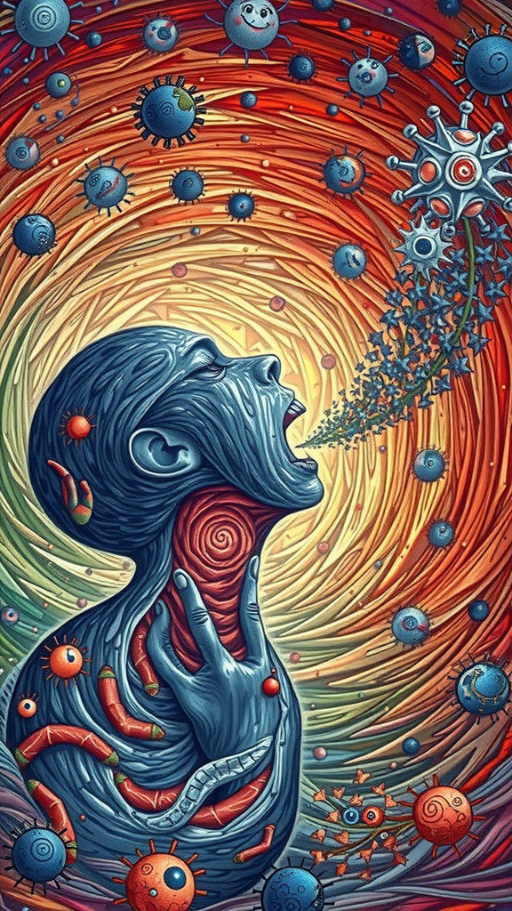 Emotional Family Embrace in Abstract Realism Style