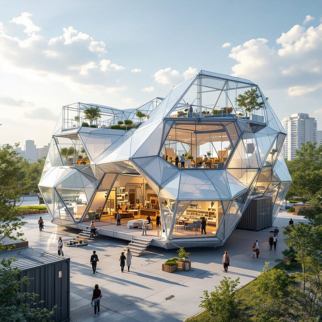 Asymmetric Inflatable Nomadic Cultural Hub