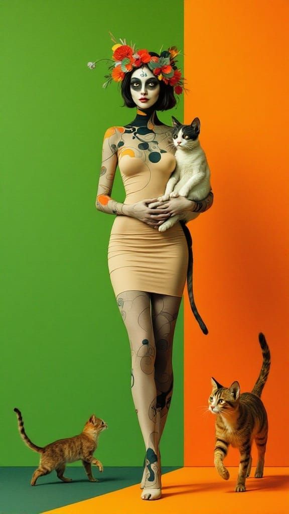 Surrealist Beauty, Inspired by Alphonse Mucha and Salvador D...