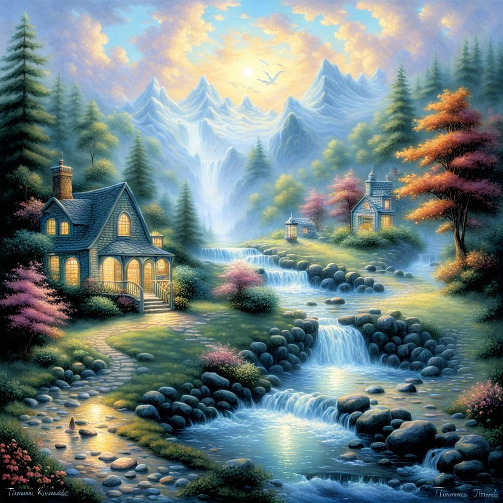 Ethereal Waters Flowing From a Man's Mouth