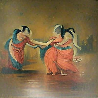 Two Women Dancing: An Antique Painting