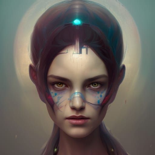 Girl with Third Eye: Detailed 8K Portrait