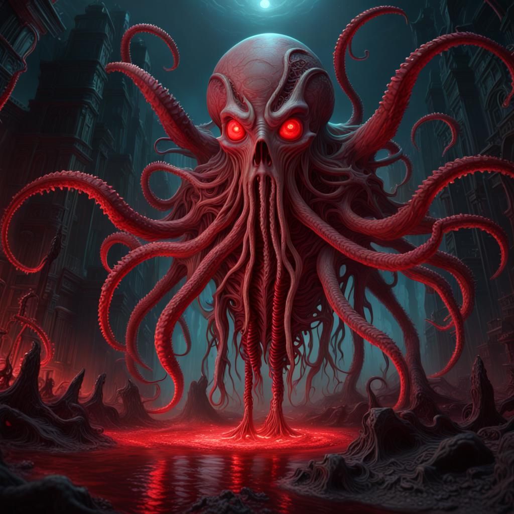 Eldritch Bioluminescent Extraterrestrial: Detailed Matte Pai...