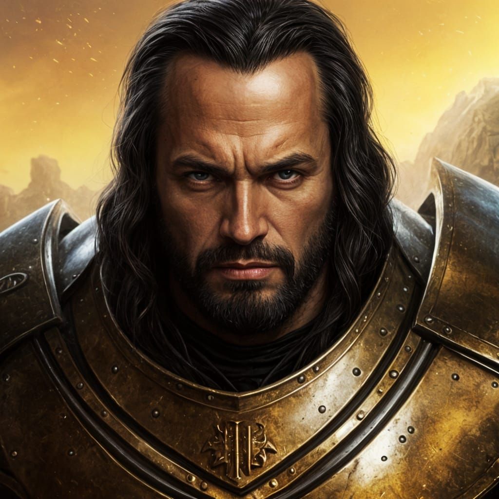 Dark Fantasy Knight in Grimdark HDR