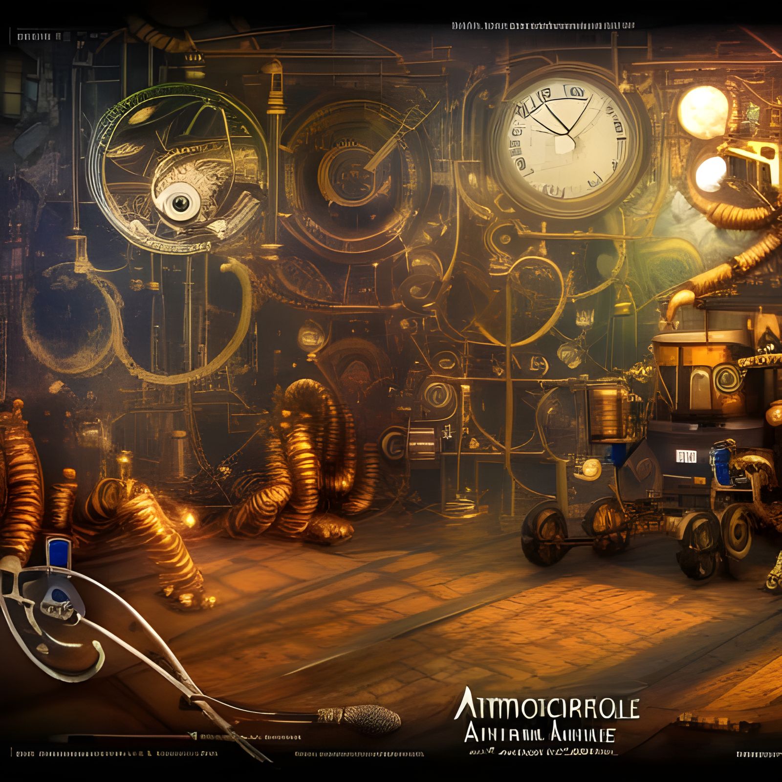 Steampunk Mammals in a Space Jungle: Detailed Matte Painting