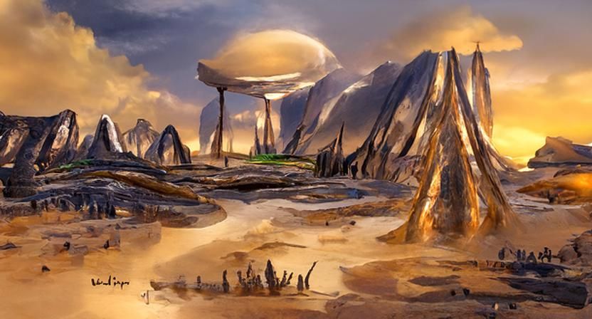 Extraterrestrial Landscape in Sakimi Chan Style