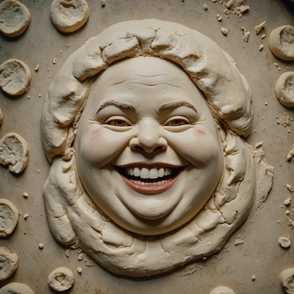 Cinematic Dough Woman Smiling Face Still