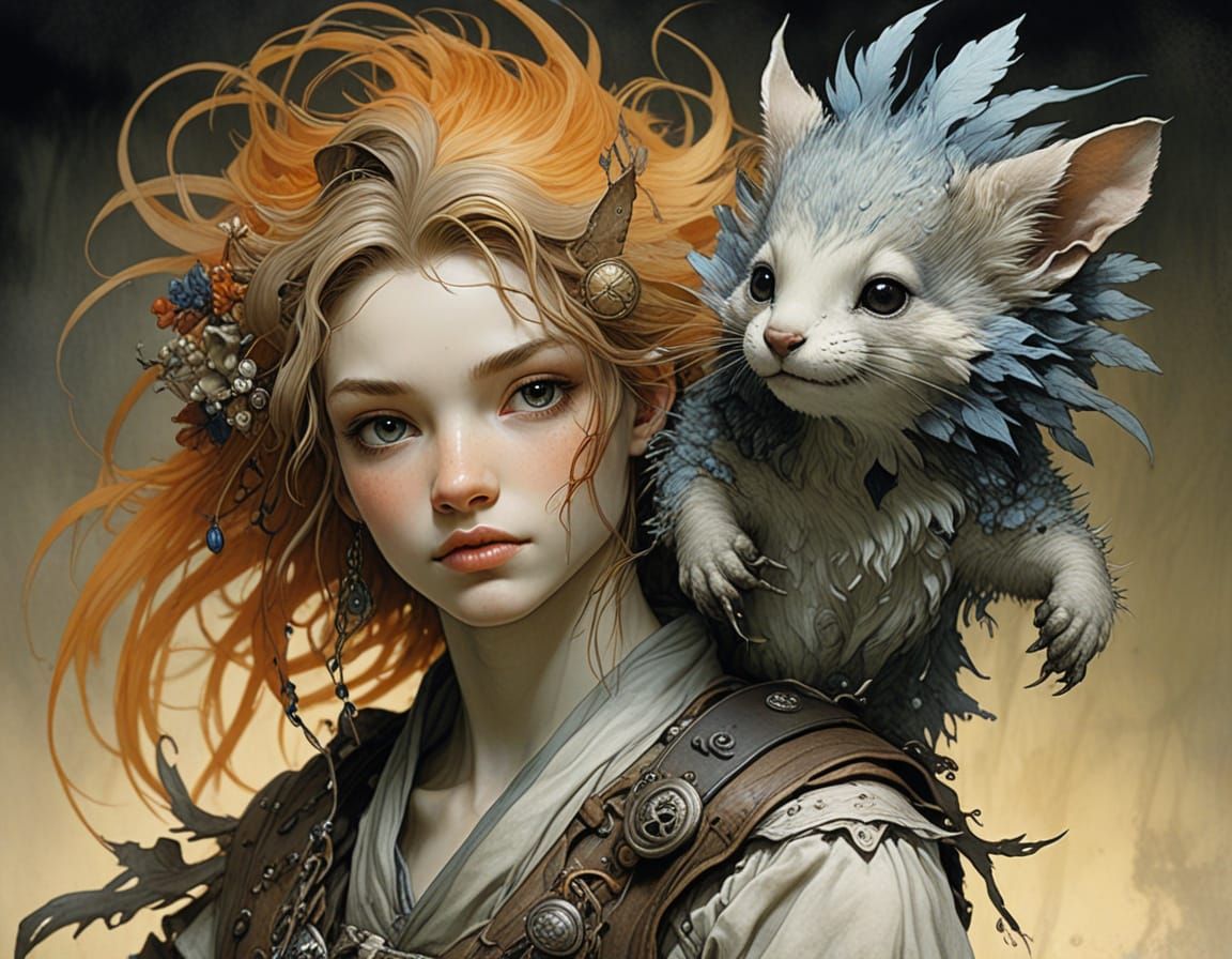 Colorful Creatures in Fairy-Tale Illustration Style