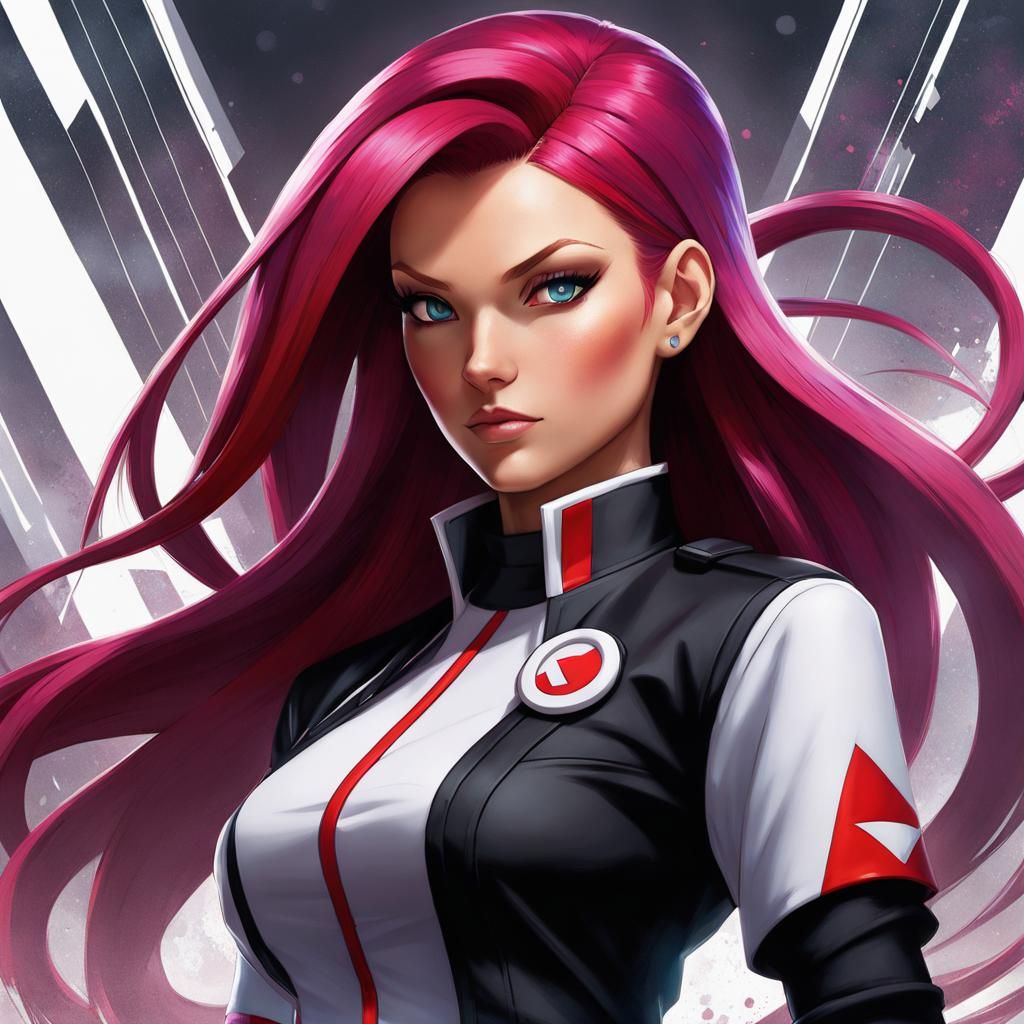 Team Rocket's Jessie: Hyperdetailed Portrait in Art Nouveau ...