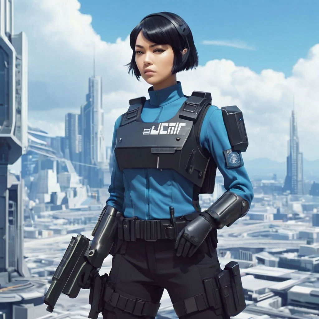 Anime scifi police officer...