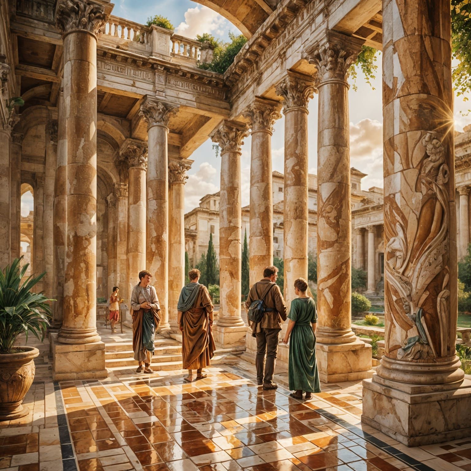 AI Generated Roman Villa