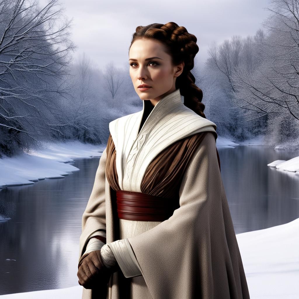 Padme Amidala in Winter Riverscape