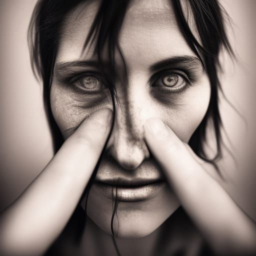 Guitar Player in Love: Evocative Close-up Portrait