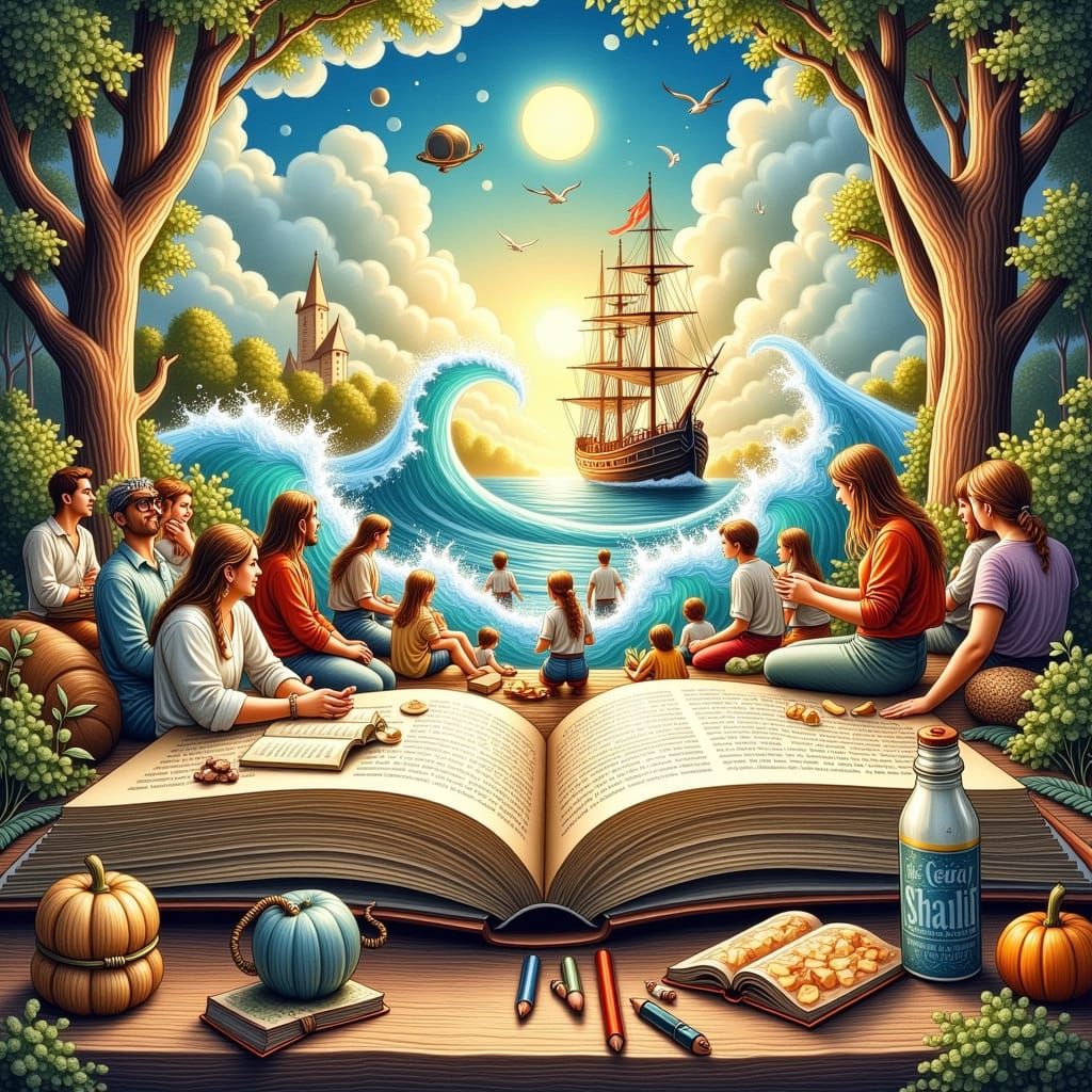 Surreal Pencil Sketch Portals to History and Fantasy