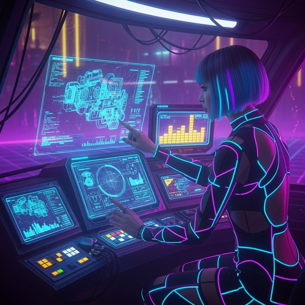 Synthwave Punk Digital Dashboard Control Panel