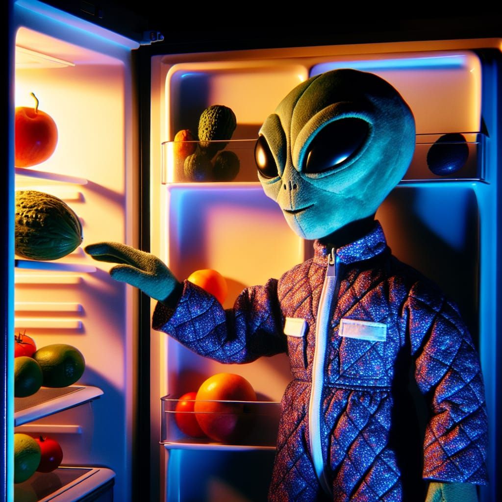 Plush Alien Toy Seeks Midnight Snack