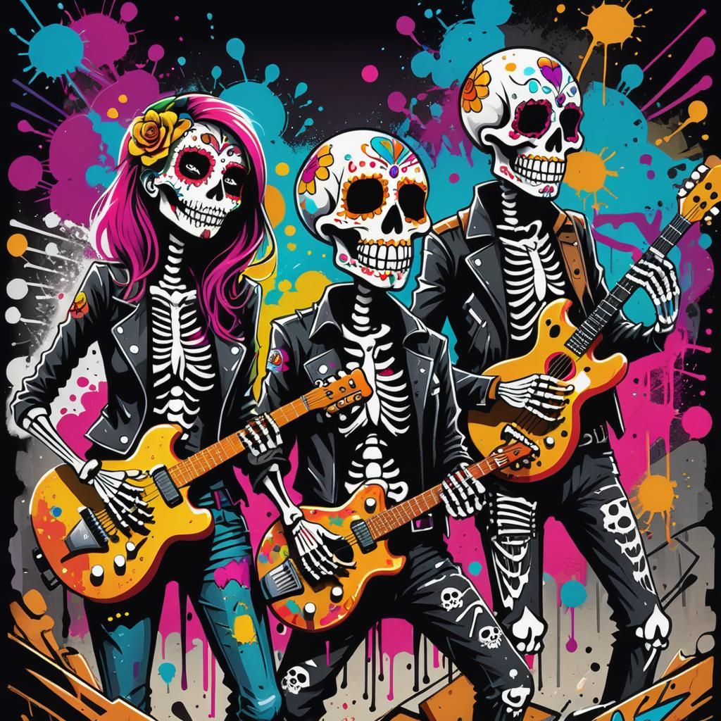 Amidst the vibrant chaos of CBGB, a scene bursts to life as ...