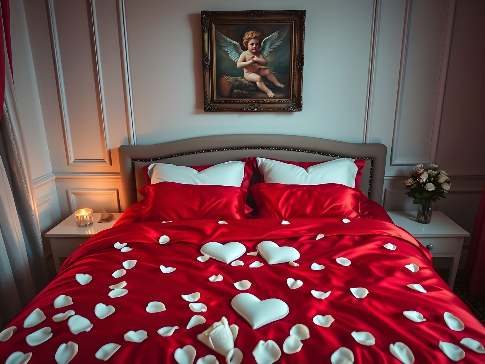 Romantic Heart-Shaped Bedroom Sanctuary