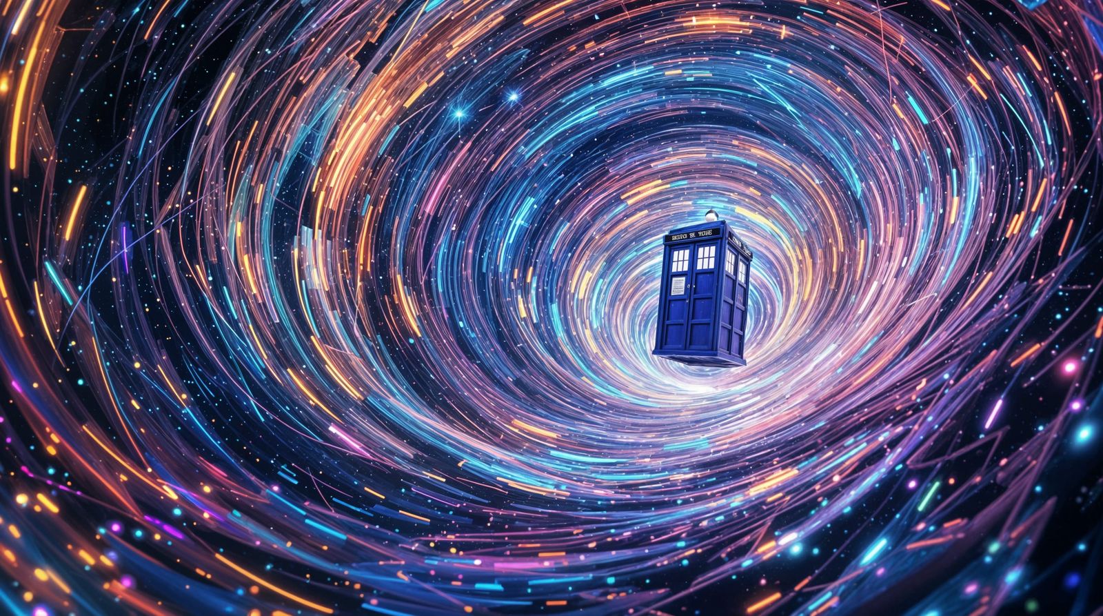 Swirling Xenon Vortex in Neon Dreamscape