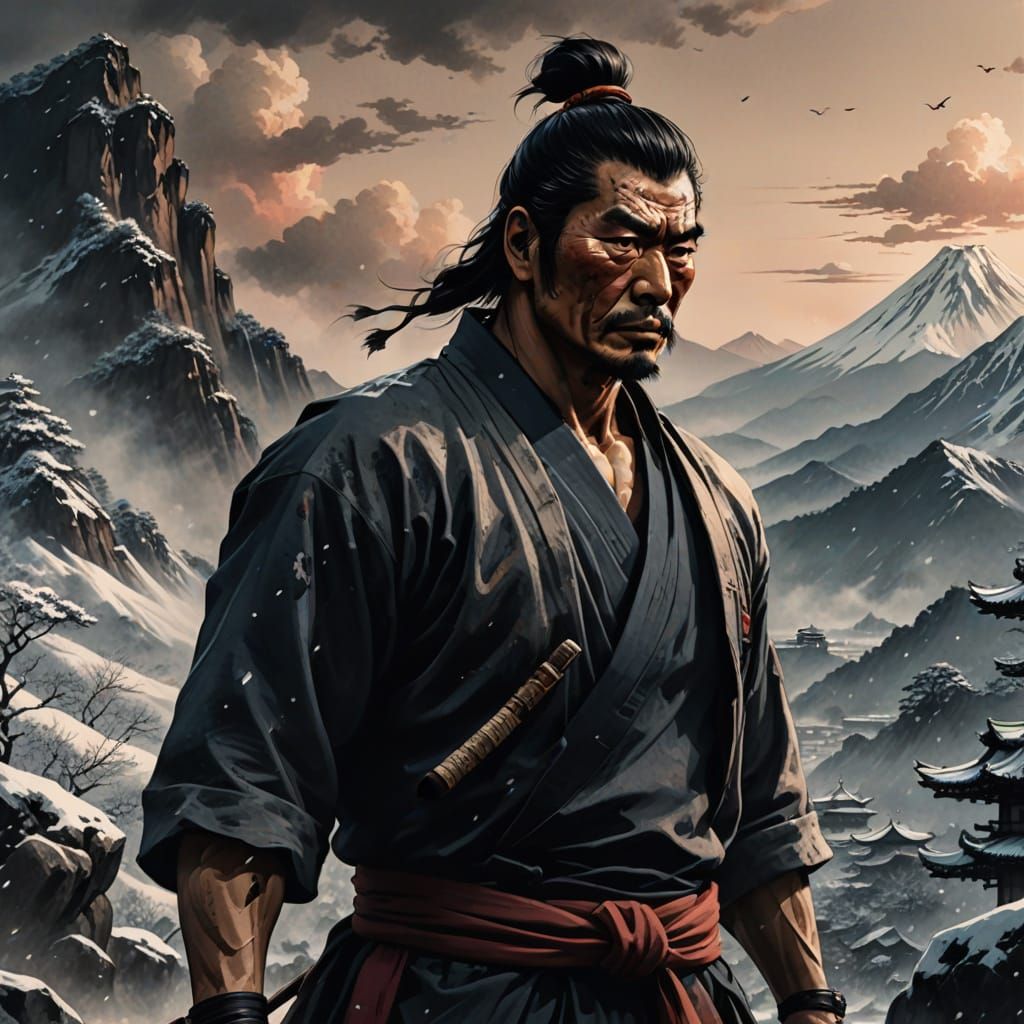 Yakuza Warrior at Mountain Peak