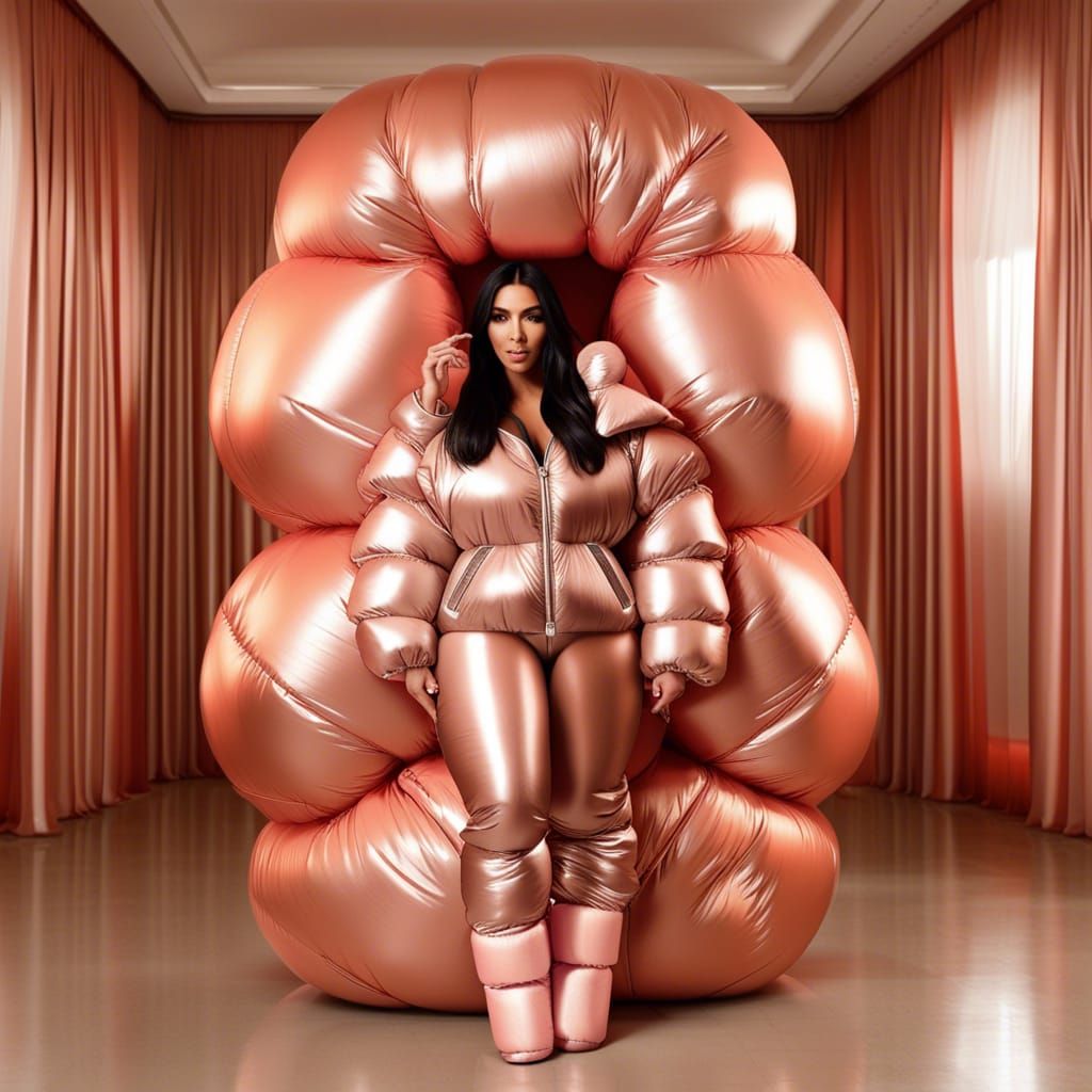 Woman in Oversized Puffer Jacket Portrait