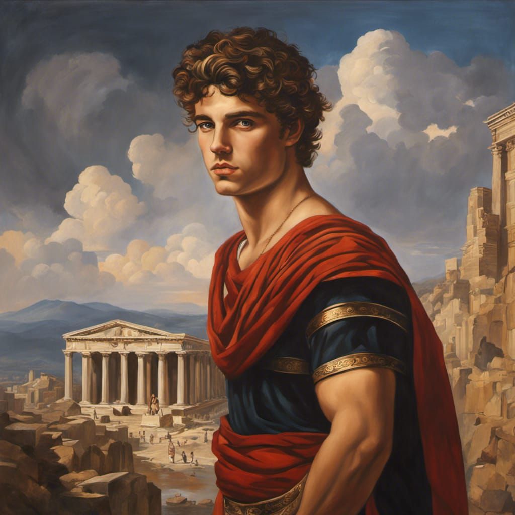 British Youth as Roman God, Classical Painting