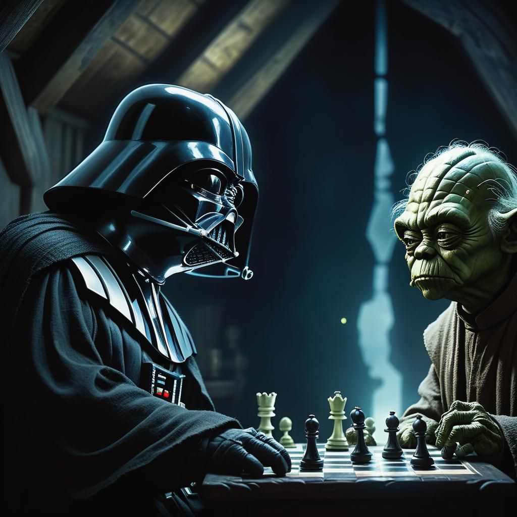 Darth Vader and Yoda Play Chess: Dark Realism
