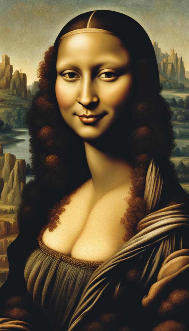 Mona Lisa with Afro: A Cultural Fusion