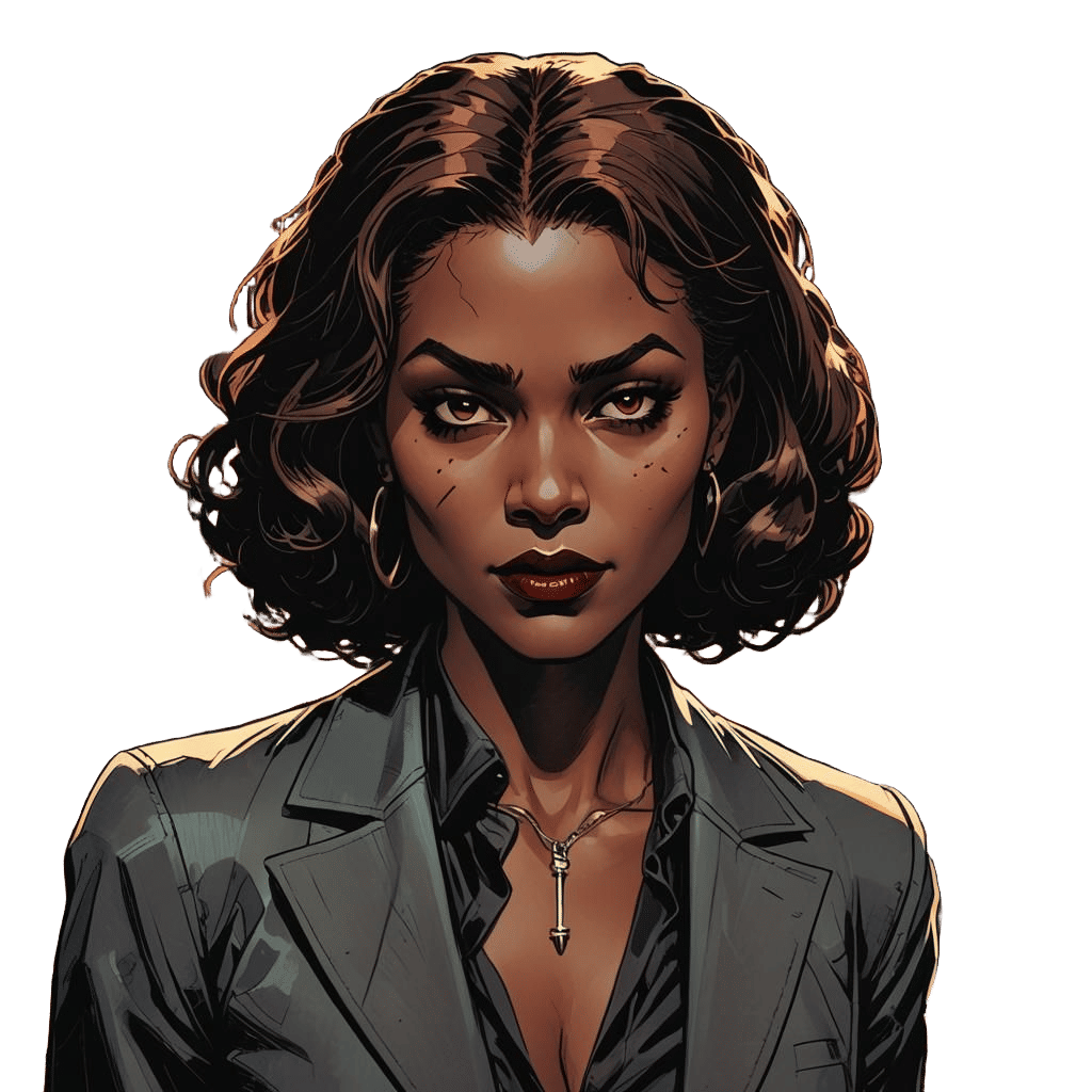 Elegant Vampire on a Modern Street, Comic Book Art