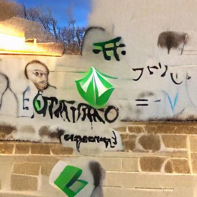 Cryptocurrency Graffiti Art in Esperanto