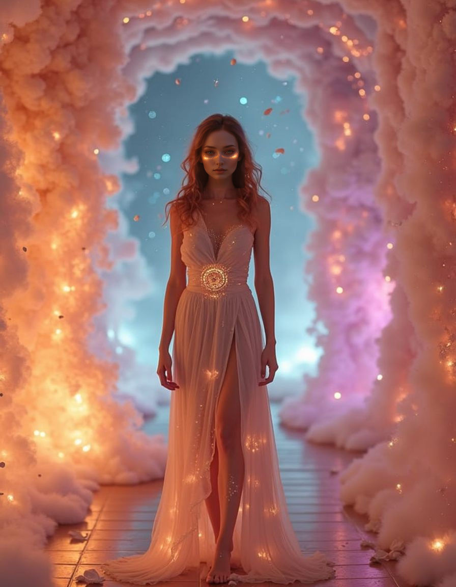 Celestial Being in Ethereal Dreamscape