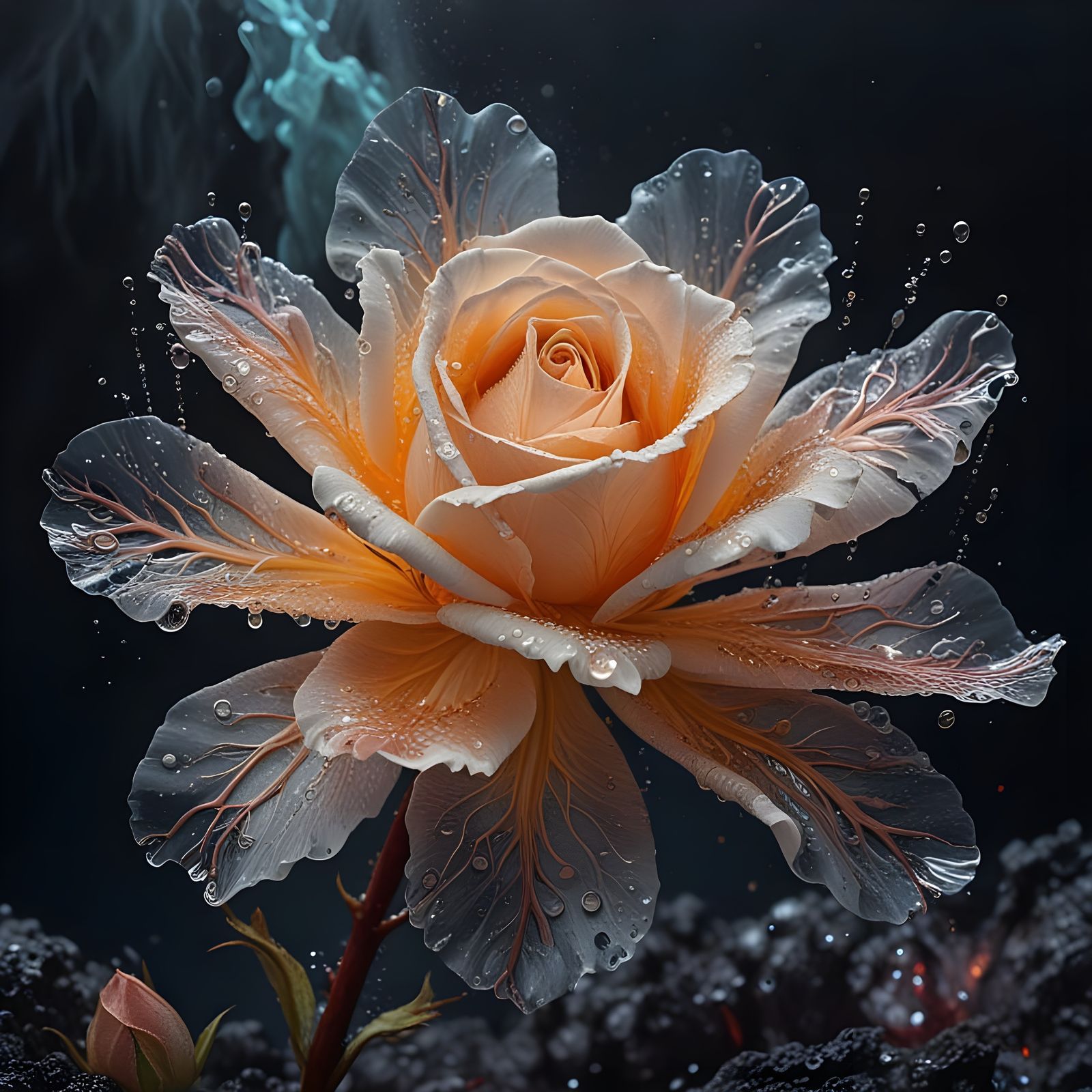 Dramatic Rose Blooms from Underwater Volcano in Hyper-Detail...
