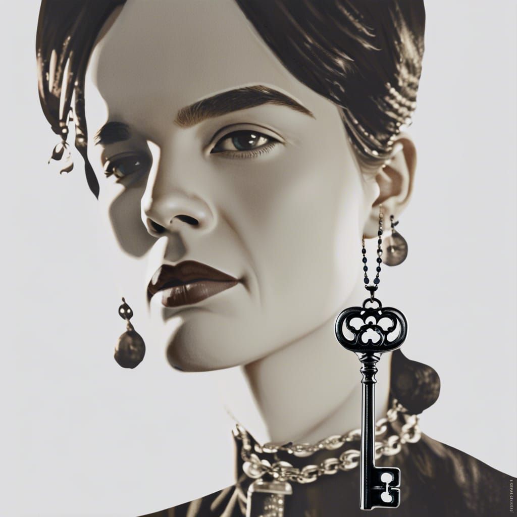 Woman Adorned with Key Necklace