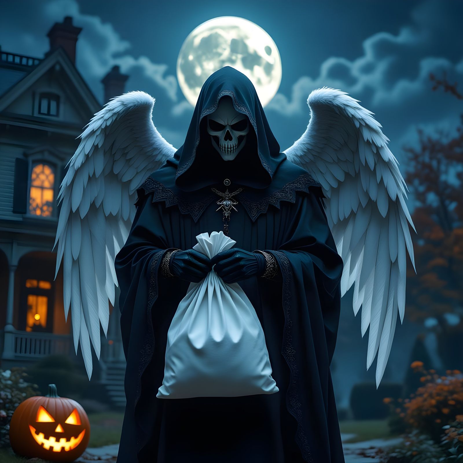 Death Trick-or-Treating at Victorian Home