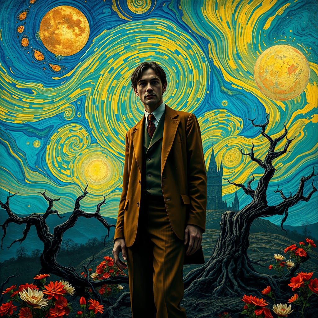 Norman in a Vibrant, Dreamlike Landscape