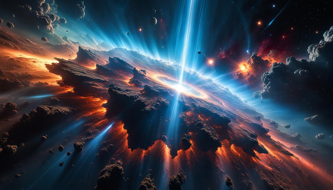 Mesmerizing Nebula Collision in HDR