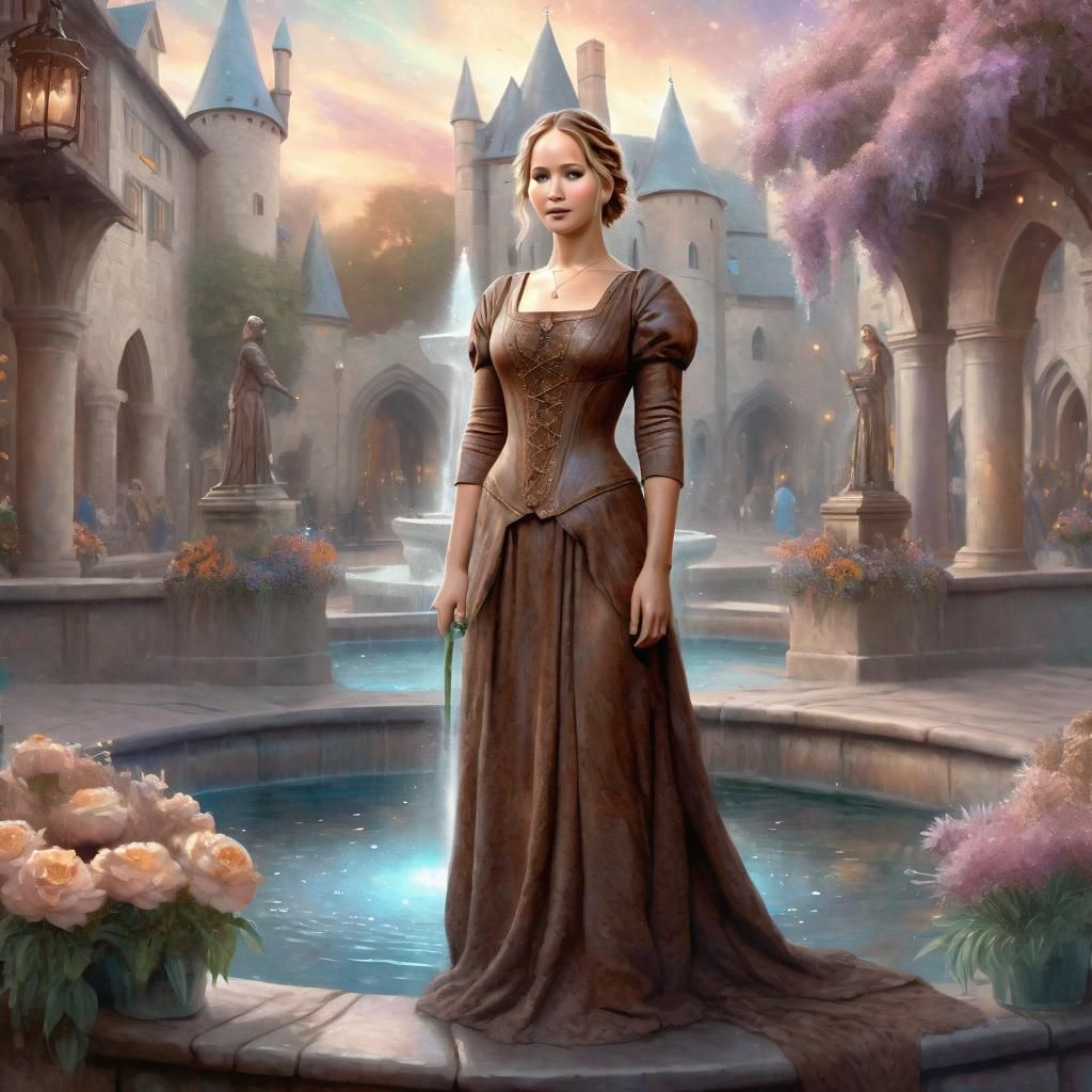 Medieval Fantasy World with Ethereal Soft Colors