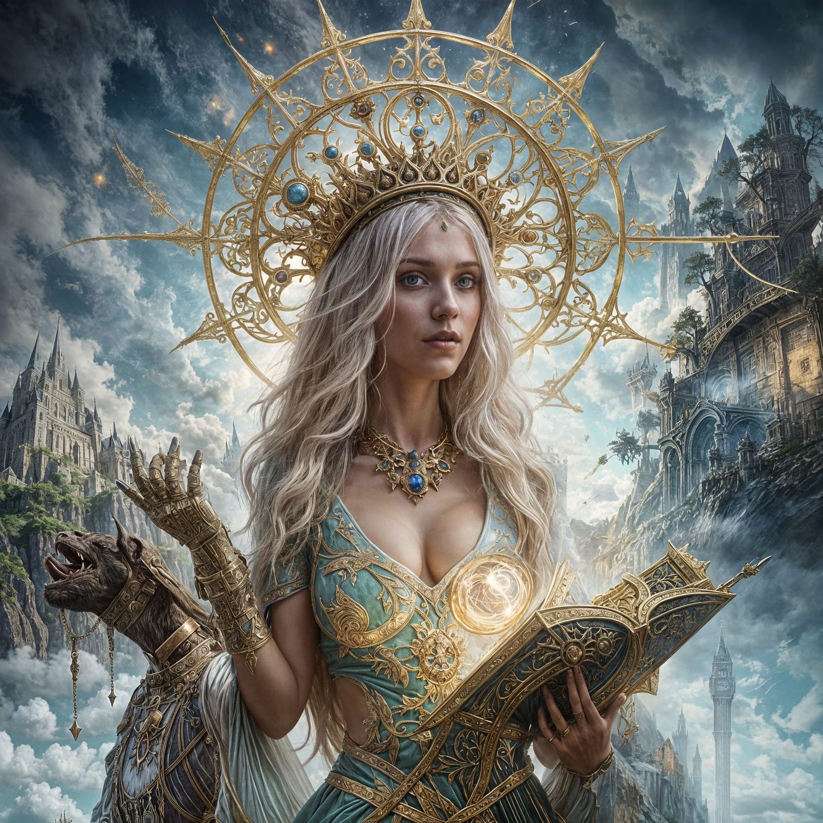 Epic Medieval Fantasy Realm in Mystical Art Style
