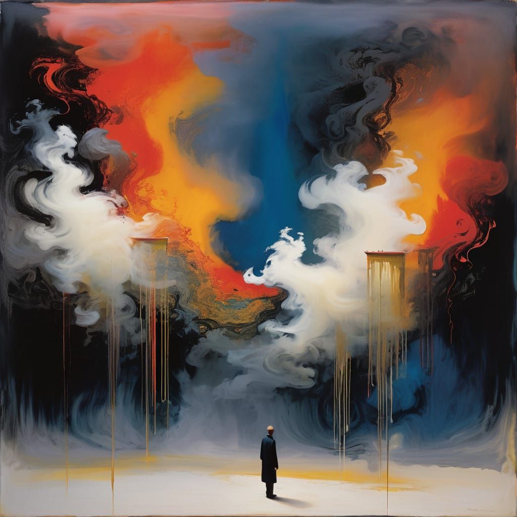 Surrealist Flame Dissolves into Lacy Ash