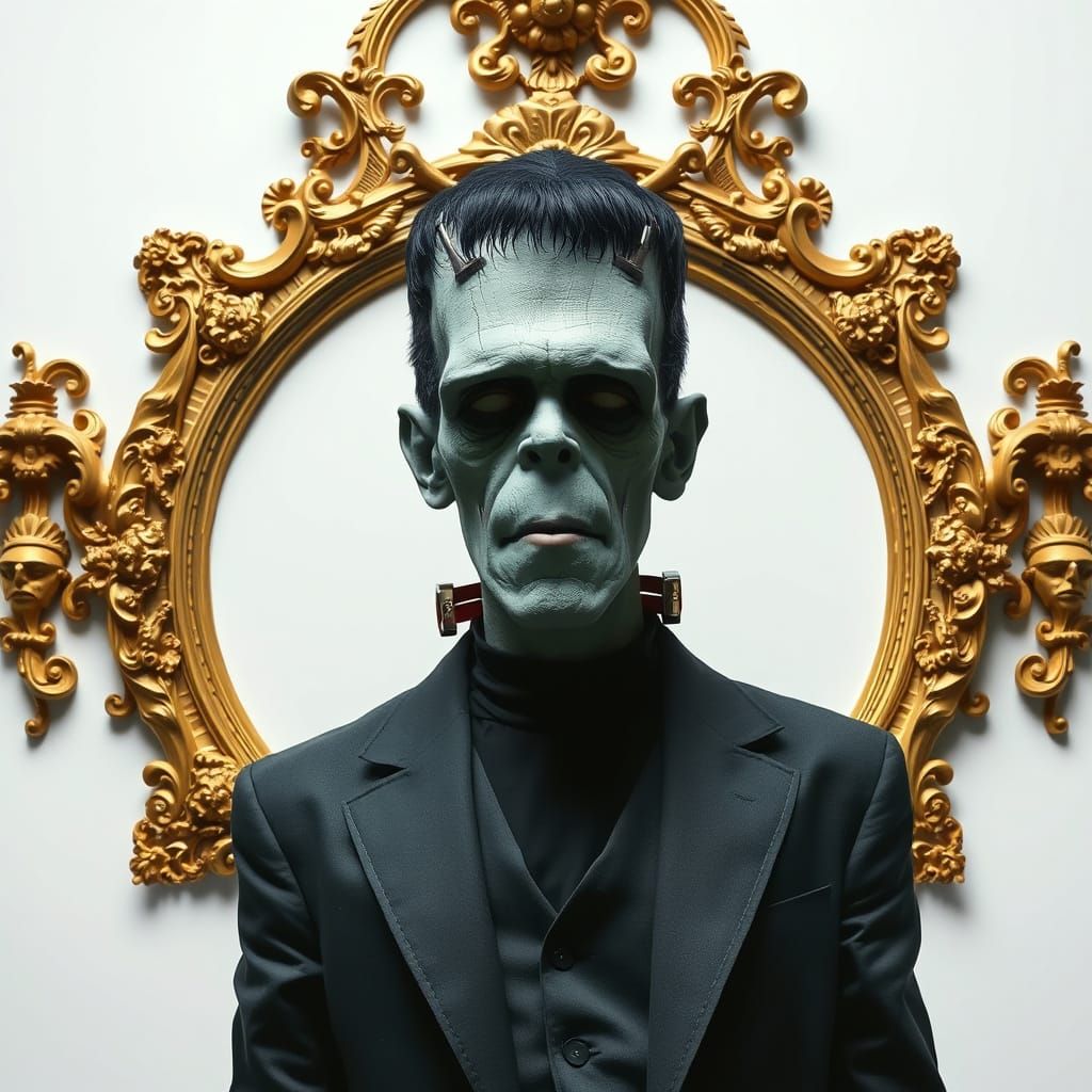 Frankenstein in Baroque Frame, James Jean Style