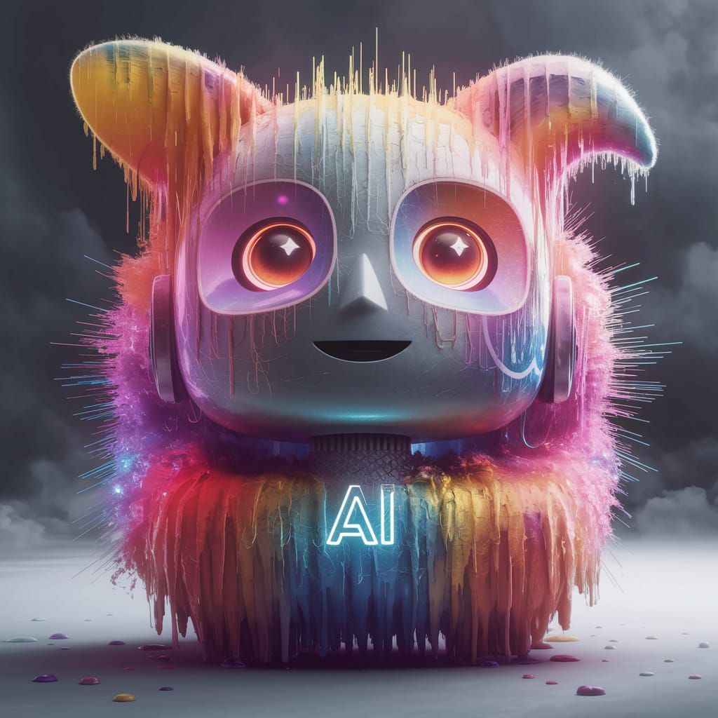 Epic AI Figure Dominates Vibrant Graffiti Landscape in Cinem...