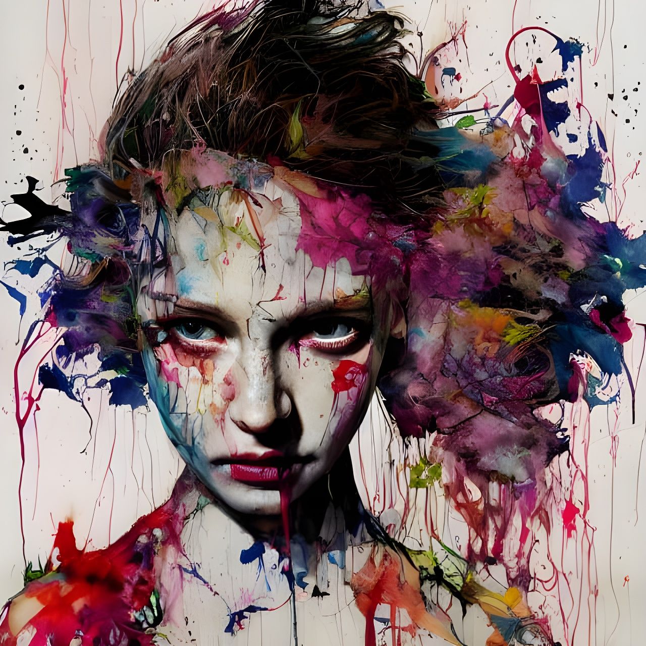 Colorful Abstract Portrait Inspired by Contemporary Masters