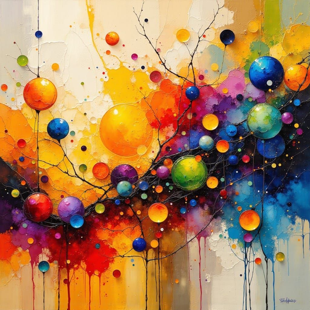 Abstract Symphony of Color and Texture