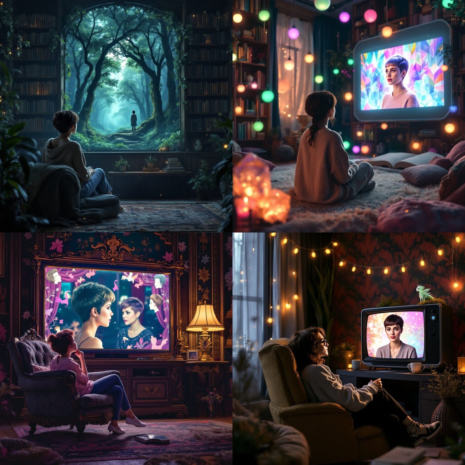 Bored Becky Enthralled by a Pixie Cut Documentary in a Fanta...