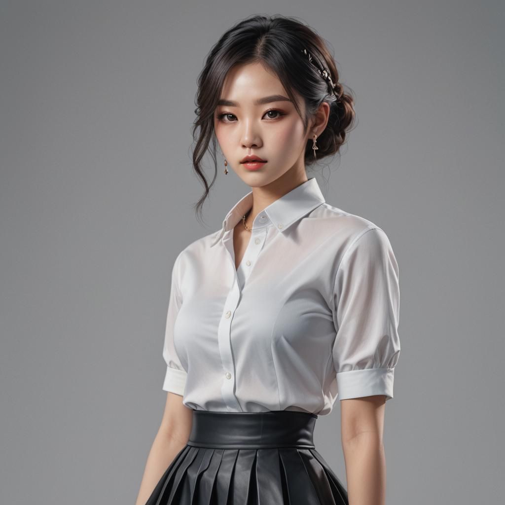 K-Pop Idol Portrait in Hyperrealistic Fantasy Art