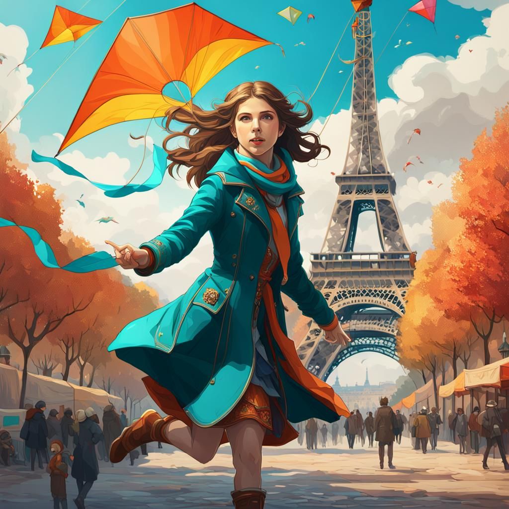 Anna Kendrick Kite Flying, Artstation Concept Art